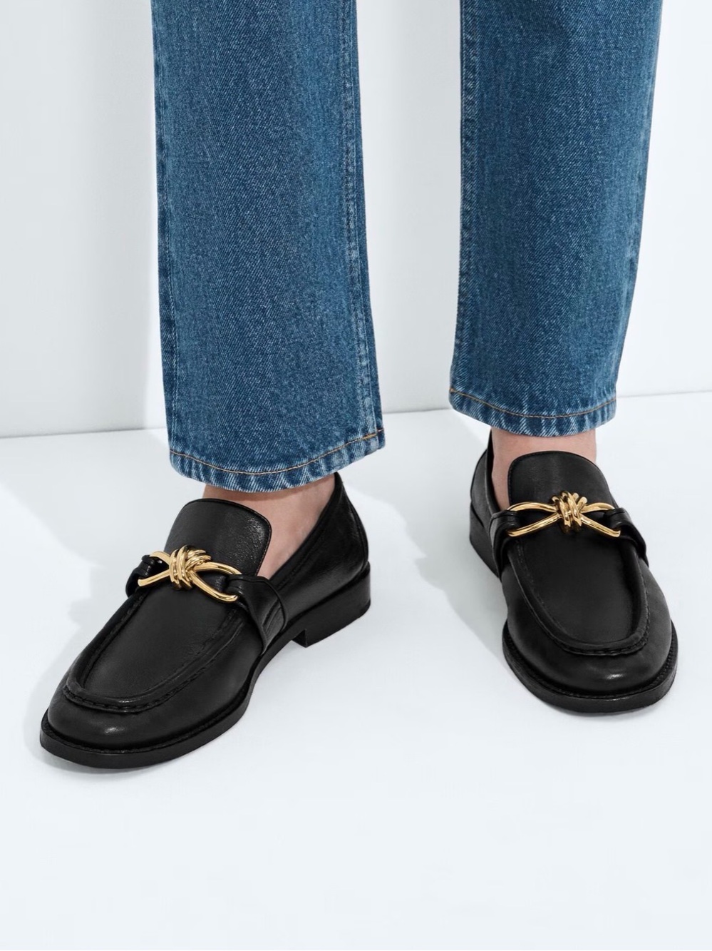 Bottega Veneta Astaire embellished leather loafers